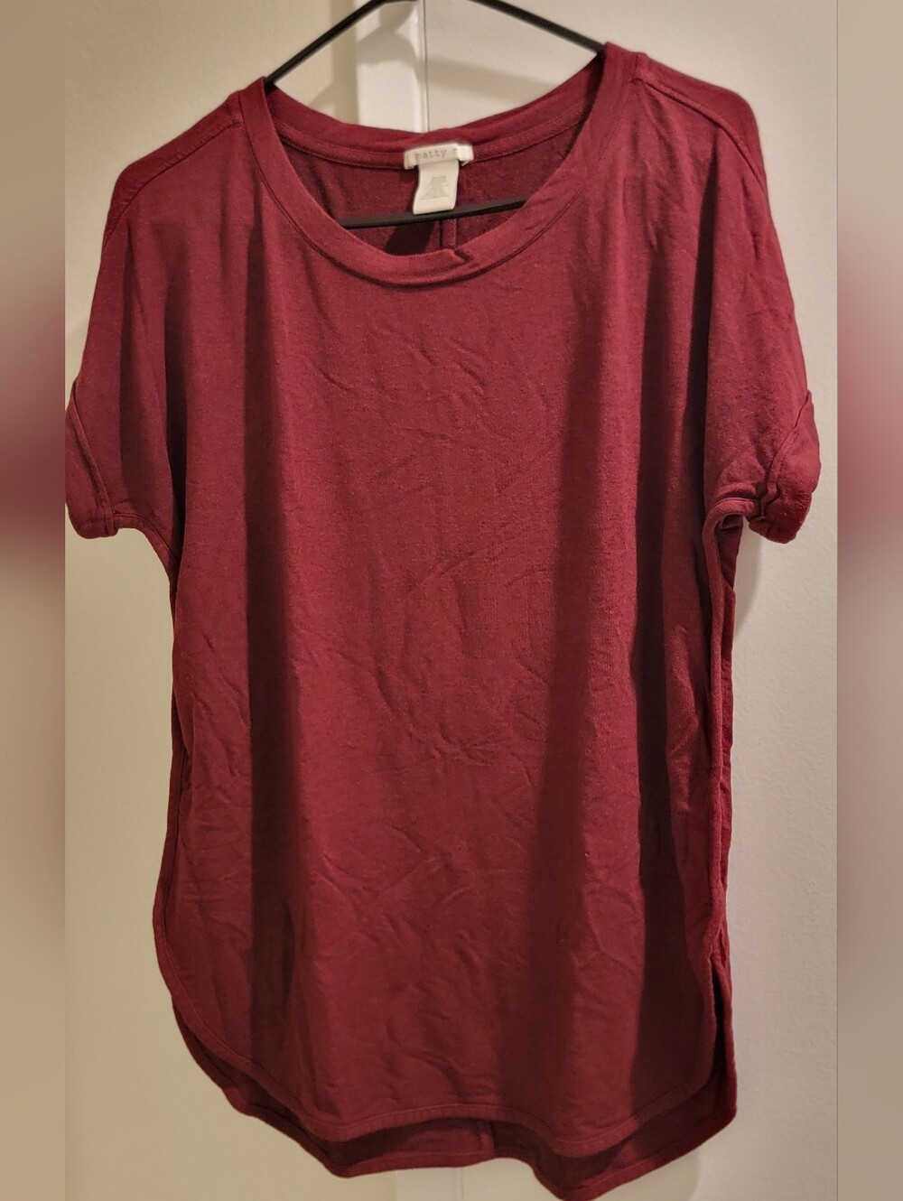 Women's Red Wine Matty M Crewneck Short Sleeve Shirt M